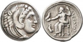 KINGS OF MACEDON. Alexander III ‘the Great’, 336-323 BC. Tetradrachm (Silver, 26 mm, 16.98 g, 2 h), Amphipolis, circa 325-323/2. Head of Herakles to r...