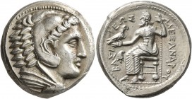 KINGS OF MACEDON. Alexander III ‘the Great’, 336-323 BC. Tetradrachm (Silver, 25 mm, 17.26 g, 12 h), Amphipolis, struck by Antipater under Philip III,...