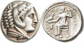 KINGS OF MACEDON. Alexander III ‘the Great’, 336-323 BC. Tetradrachm (Silver, 25 mm, 17.27 g, 8 h), Amphipolis, struck by Antipater under Philip III, ...