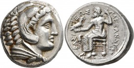 KINGS OF MACEDON. Alexander III ‘the Great’, 336-323 BC. Tetradrachm (Silver, 25 mm, 17.19 g, 8 h), Amphipolis, struck by Antipater under Philip III, ...
