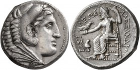 KINGS OF MACEDON. Alexander III ‘the Great’, 336-323 BC. Tetradrachm (Silver, 26 mm, 17.05 g, 9 h), Amphipolis, struck under Antipater, circa 323-320....