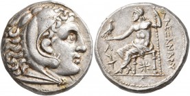 KINGS OF MACEDON. Alexander III ‘the Great’, 336-323 BC. Tetradrachm (Silver, 25 mm, 17.28 g, 9 h), Amphipolis, struck by Kassander, circa 307-297. He...