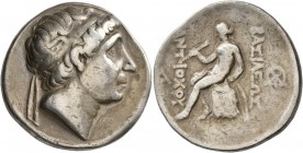 SELEUKID KINGS OF SYRIA. Antiochos I Soter, 281-261 BC. Tetradrachm (Silver, 29 mm, 16.84 g, 11 h), Seleukeia. Diademed head of Antiochos I to right. ...
