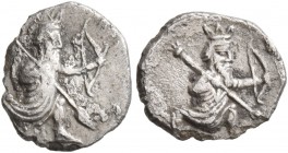 PERSIA, Achaemenid Empire. Time of Artaxerxes II to Darios III, circa 375-336 BC. Obol (Silver, 10 mm, 0.51 g, 9 h), uncertain mint in Cilicia. Persia...