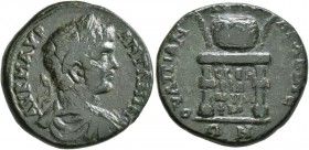 THRACE. Anchialus . Caracalla, 198-217. Triassarion (Bronze, 26 mm, 10.92 g, 7 h), circa 205-211. AY K M AYP ANTΩNIN Laureate, draped and cuirassed bu...