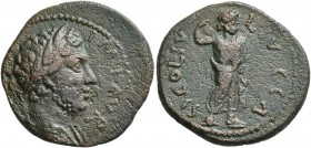 MACEDON. Cassandraea . Commodus, 177-192. Diassarion (Copper, 22 mm, 6.10 g, 7 h). IM L AVR COM Laurate, draped and cuirassed bust of Commodus to righ...