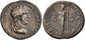MACEDON. Dium . Hadrian, 117-138. Diassarion (Bronze, 22 mm, 5.20 g, 6 h). IMP CAES HADRIANO AVG OLYMPIO Laureate, draped and cuirassed bust of Hadria...