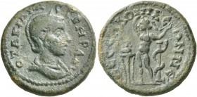 MACEDON. Thessalonica . Otacilia Severa, Augusta, 244-249. Diassarion (Bronze, 24 mm, 9.31 g, 1 h). OTAKIΛIA CЄBHPA Draped bust of Otacilia Severa to ...