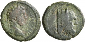 BITHYNIA. Nicaea . Commodus, 177-192. Hemiassarion (Bronze, 17 mm, 3.12 g, 4 h). [ΑYΤ Κ Μ ΑΥΡ] ΚΟΜ ΑΝΤωΝ Laureate head of Commodus to right. Rev. ΝΙΚΑ...
