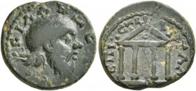 LYDIA. Silandus . Pseudo-autonomous issue. Hemiassarion (Bronze, 17.5 mm, 3.10 g, 6 h), Statius Attalianus, archon, time of Marcus Aurelius and Lucius...