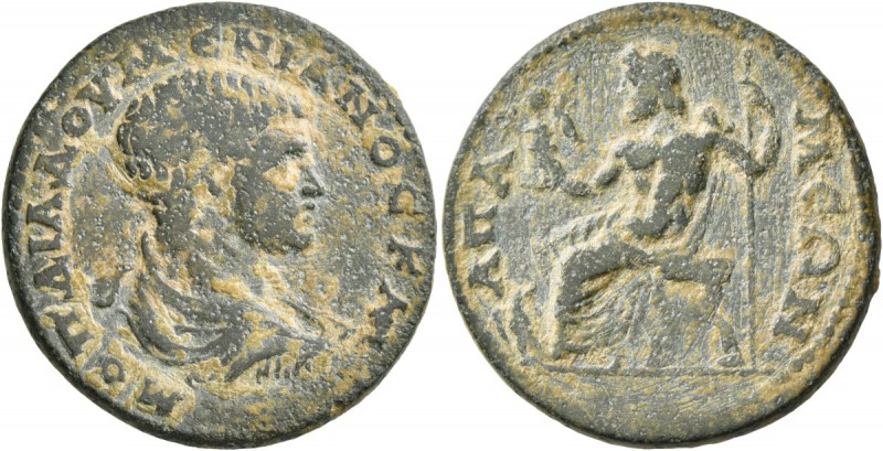 PHRYGIA. Apameia . Diadumenian, as Caesar, 217-218. Tetrassarion (30 mm, 12.75 g...