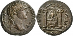 PAMPHYLIA. Perge . Trajan, 98-117. Triassarion (Orichalcum, 24 mm, 11.52 g, 1 h). ΚΑΙCAP TPAIANOC Laurate head of Trajan to right. Rev. ΠЄPΓAIAC APTЄM...