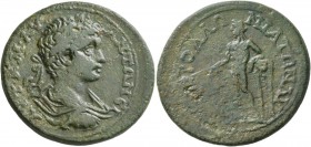 PISIDIA. Apollonia-Mordiaeum . Caracalla, 198-217. Tetrassarion (Bronze, 34 mm, 19.40 g). AYT K M AY ANTΩNЄI Laureate, draped and cuirassed bust of Ca...