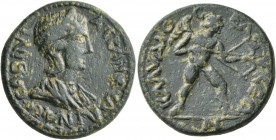 PISIDIA. Seleuceia . Tranquillina, Augusta, 241-244. Triassarion (25 mm, 8.32 g, 8 h). CABINIA TPANKYΛΛINA CЄ Draped bust of Tranquillina to right. Re...