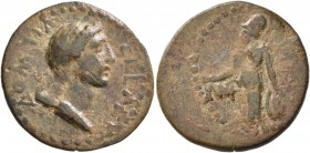 CILICIA. Epiphanea . Domitia, Augusta, 82-96. Assarion (Bronze, 22 mm, 4.73 g, 12 h). ΔOMITIA CЄBACT Draped bust of Domitia to right. Rev. [ΕΠIΦANEΩN]...