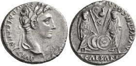 Augustus, 27 BC-AD 14. Denarius (Silver, 19 mm, 3.62 g, 10 h), Lugdunum, 2 BC-4 AD. CAESAR AVGVSTVS DIVI F PATER PATRIAE Laureate head of Augustus to ...