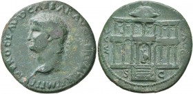 Nero, 54-68. Dupondius (Orichalcum, 29 mm, 10.66 g, 7 h), Lugdunum, circa 65. NERO CLAVD CAESAR AVG GER P M TR P IMP P P Laurate head of Nero to left,...