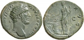 Antoninus Pius, 138-161. Dupondius (Bronze, 27 mm, 10.80 g, 7 h), Rome, 140-144. ANTONINVS AVG PIVS P P TR P COS III Radiate head of Antoninus Pius to...