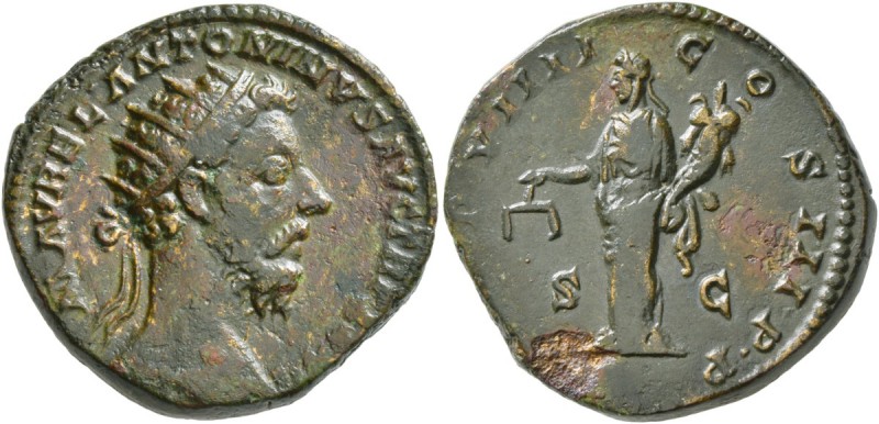 Marcus Aurelius, 161-180. Dupondius (Orichalcum, 25 mm, 13.24 g, 11 h), Rome, 17...