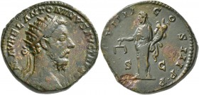 Marcus Aurelius, 161-180. Dupondius (Orichalcum, 25 mm, 13.24 g, 11 h), Rome, 178. M AVREL ANTONINVS AVG TR P XXXII Radiate head of Marcus Aurelius to...
