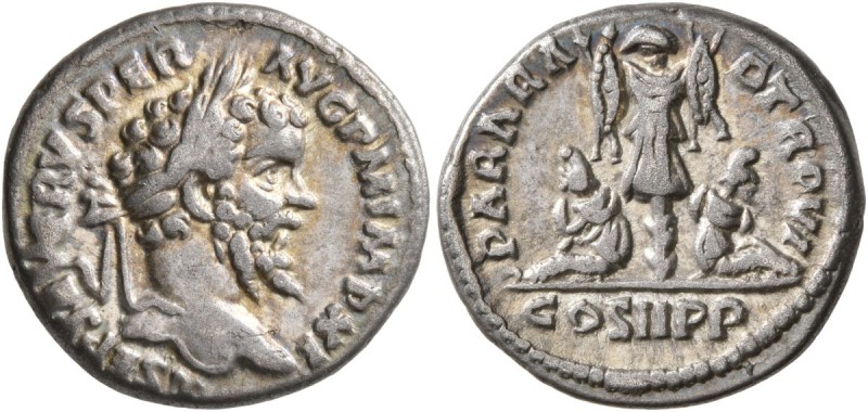 Septimius Severus, 193-211. Denarius (Silver, 18 mm, 3.51 g, 1 h), Laodicea, 198...