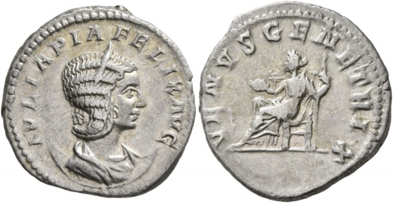Julia Domna, Augusta, 193-217. Antoninianus (Silver, 22 mm, 5.23 g, 1 h), Rome, ...