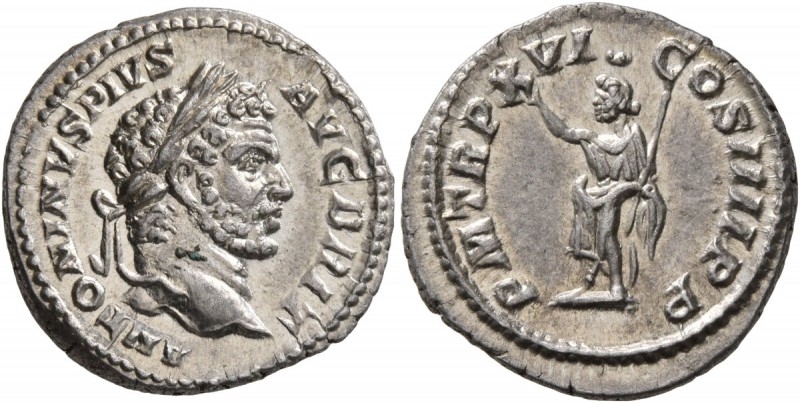Caracalla, 198-217. Denarius (Silver, 19 mm, 3.15 g, 11 h), Rome, 213. ANTONINVS...