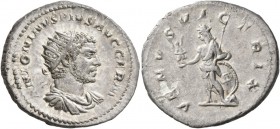 Caracalla, 198-217. Antoninianus (Silver, 22-24 mm, 5.44 g, 5 h), Rome, 215-217. ANTONINVS PIVS AVG GERM Radiate, draped and cuirassed bust of Caracal...