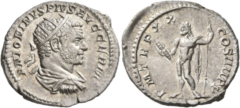 Caracalla, 198-217. Antoninianus (Silver, 23 mm, 5.38 g, 6 h), Rome, 217. ANTONI...