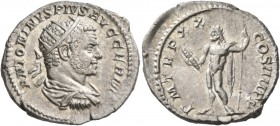 Caracalla, 198-217. Antoninianus (Silver, 23 mm, 5.38 g, 6 h), Rome, 217. ANTONINVS PIVS AVG GERM Radiate, draped and cuirassed bust of Caracalla to r...