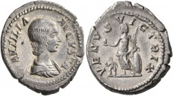 Plautilla, Augusta, 202-205. Denarius (Silver, 21 mm, 3.40 g, 7 h), Rome. PLAVTILLA AVGVSTA Draped bust of Plautilla to right. Rev. VENVS VICTRIX Venu...