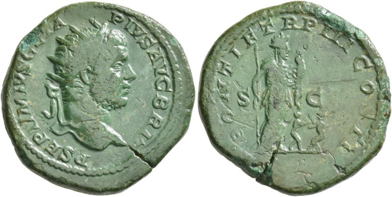 Geta, 209-211. Dupondius (Orichalcum, 27 mm, 13.30 g, 1 h), Rome, 211. P SEPTIMI...