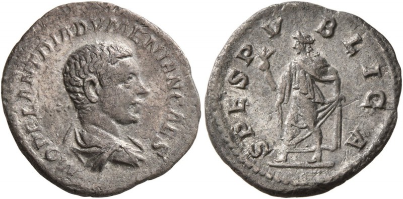 Diadumenian, as Caesar, 217-218. Denarius (Silver, 19-20 mm, 2.50 g, 6 h), Rome,...