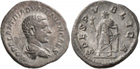 Diadumenian, as Caesar, 217-218. Denarius (Silver, 19-20 mm, 2.50 g, 6 h), Rome, 218. M OPEL ANT DIADVMENIAN CAES Draped bust of Diadumenian to right....