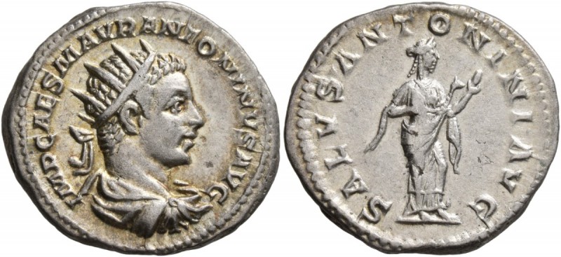 Elagabalus, 218-222. Antoninianus (Silver, 23 mm, 4.89 g, 6 h), Rome, 219-220. I...