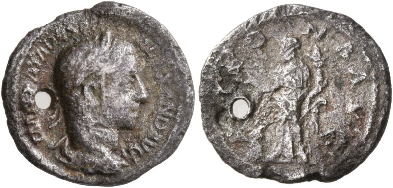 Severus Alexander, 222-235. Quinarius (Silver, 15 mm, 1.12 g, 7 h), Rome, 222-22...