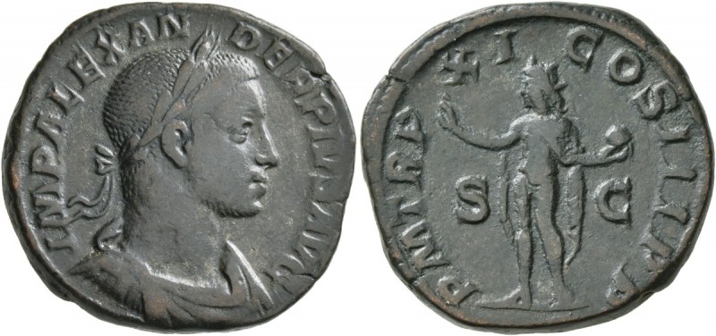 Severus Alexander, 222-235. Sestertius (Orichalcum, 29 mm, 20.83 g, 12 h), Rome,...