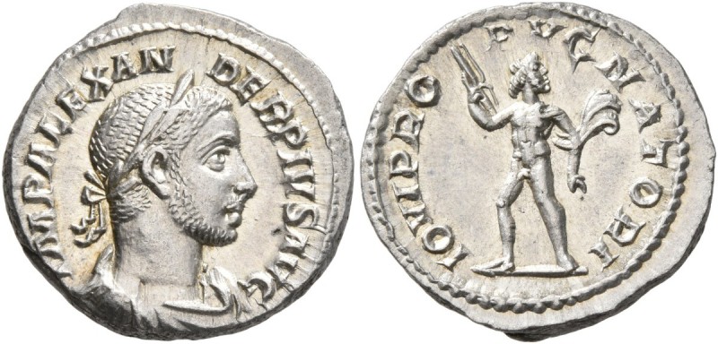 Severus Alexander, 222-235. Denarius (Silver, 19 mm, 3.55 g, 6 h), Rome, 231-235...