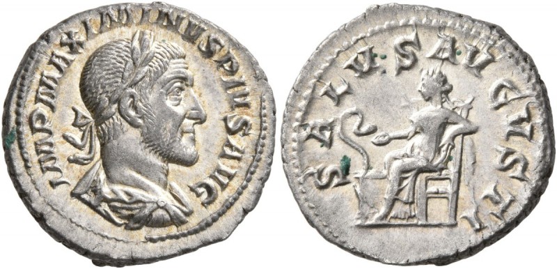 Maximinus I, 235-238. Denarius (Silver, 19 mm, 3.41 g, 7 h), Rome, 235-236. IMP ...