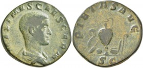 Maximus, Caesar, 235/6-238. Sestertius (Orichalcum, 30 mm, 17.33 g, 1 h), Rome, 235-236. MAXIMVS CAES GERM Bare-headed, draped and cuirassed bust of M...