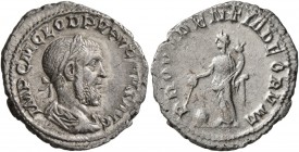 Pupienus, 238. Denarius (Silver, 20 mm, 2.65 g, 12 h), Rome. IMP C M CLOD PVPIENVS AVG Laurate, draped and cuirassed bust of Pupienus to right, seen f...