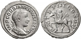 Gordian III, 238-244. Denarius (Silver, 21 mm, 3.23 g, 4 h), Rome, 240. IMP GORDIANVS PIVS FEL AVG Laureate, draped and cuirassed bust of Gordian III ...