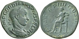 Gordian III, 238-244. Sestertius (Orichalcum, 30 mm, 20.55 g, 1 h), Rome, 241. IMP GORDIANVS PIVS FEL AVG Laureate, draped and cuirassed bust of Gordi...