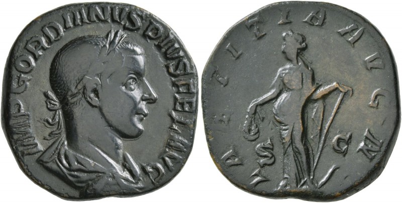 Gordian III, 238-244. Sestertius (Orichalcum, 29 mm, 27.64 g, 12 h), Rome, 241-2...