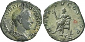 Gordian III, 238-244. Sestertius (31 mm, 14.98 g, 12 h), Rome, 243. IMP GORDIANVS PIVS FEL AVG Laureate, draped and cuirassed bust of Gordian to right...