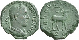 Philip I, 244-249. Sestertius (Orichalcum, 29 mm, 15.54 g, 12 h), Rome, 248. IMP M IVL PHILIPPVS AVG Laureate, draped and cuirassed bust of Philip to ...