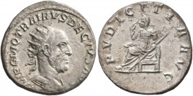 Trajan Decius, 249-251. Antoninianus (Silver, 21 mm, 3.71 g, 11 h), Antioch. IMP C M Q TRAIANVS DECIVS AVG Radiate and cuirassed bust of Trajan Decius...