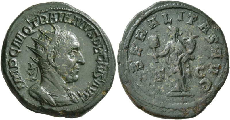 Trajan Decius, 249-251. Dupondius (Orichalcum, 27 mm, 13.12 g, 2 h), Rome. IMP C...