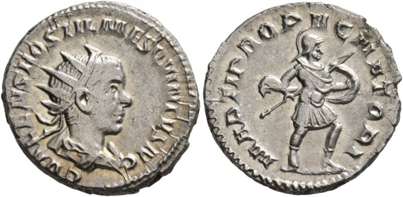 Hostilian, as Caesar, 250-251. Antoninianus (Silver, 21 mm, 3.73 g, 5 h), Rome, ...