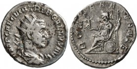 Trebonianus Gallus, 251-253. Antoninianus (Silver, 21 mm, 3.66 g, 7 h), Rome, 251. IMP CAE C VIB TREB GALLVS AVG Radiate, draped and cuirassed bust of...